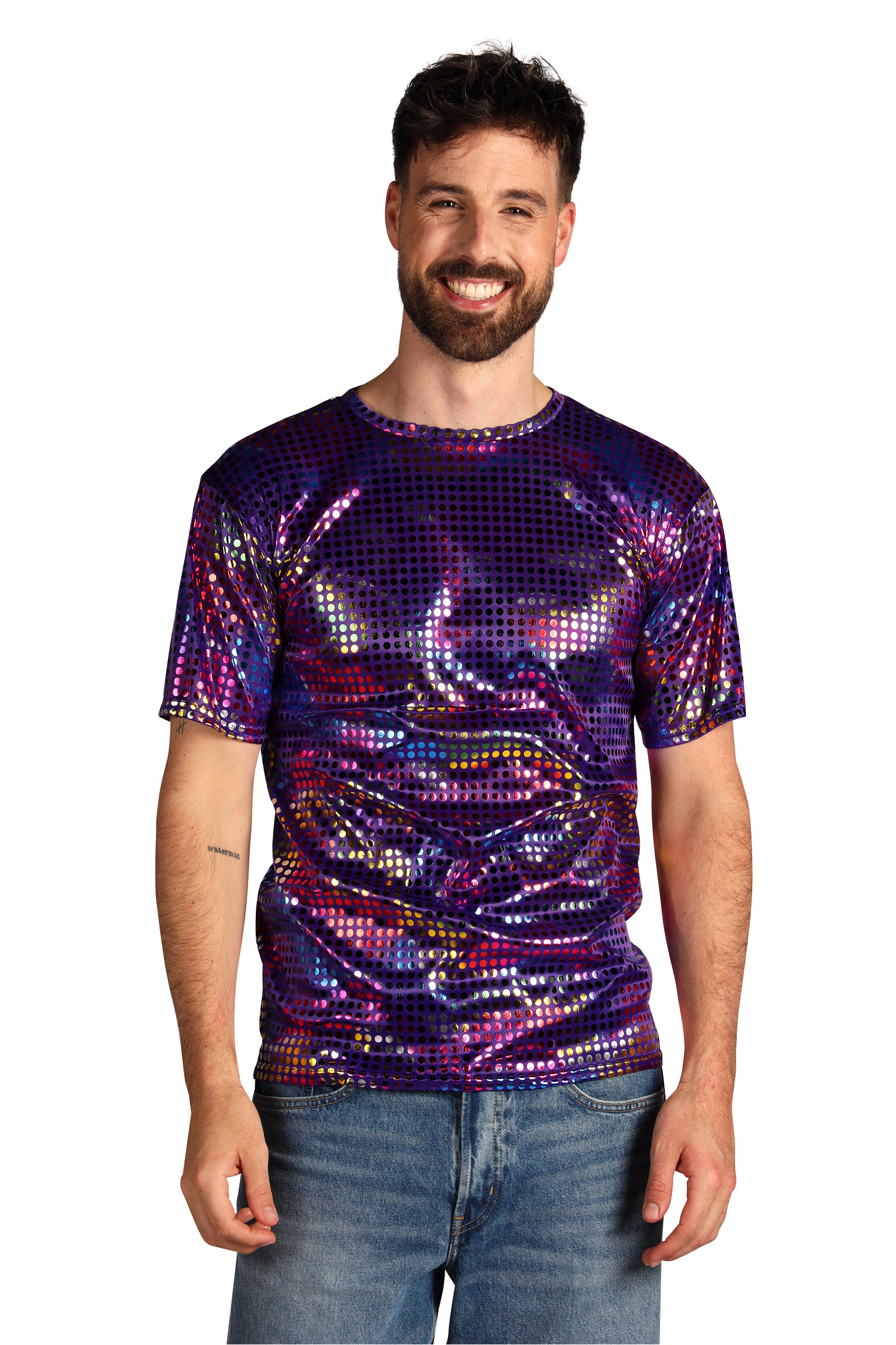 T-shirt Heer Party King Disco Paars  - Afbeelding 2