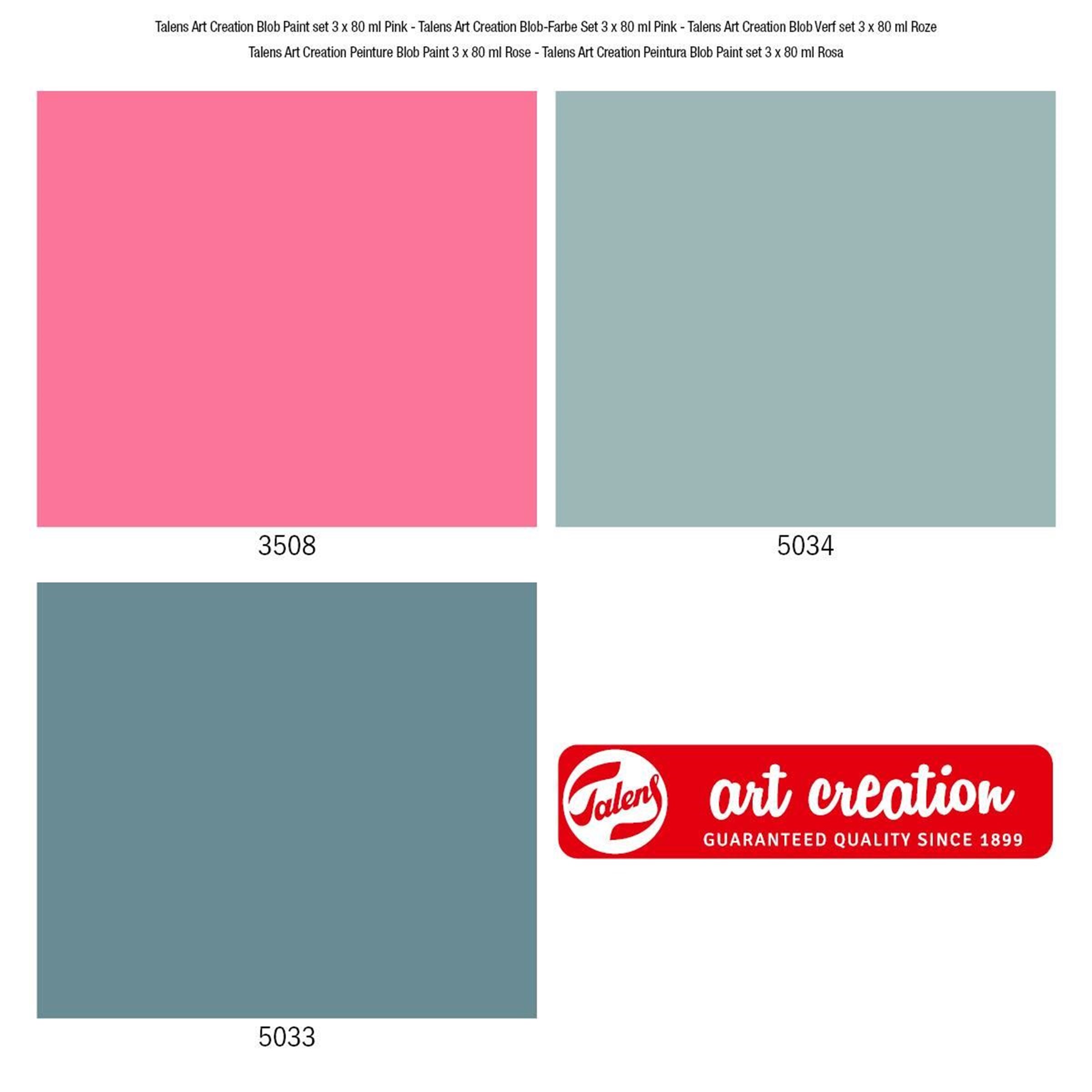 Art Creation Blob verf set Roze | 3 x 80 ml - Afbeelding 1