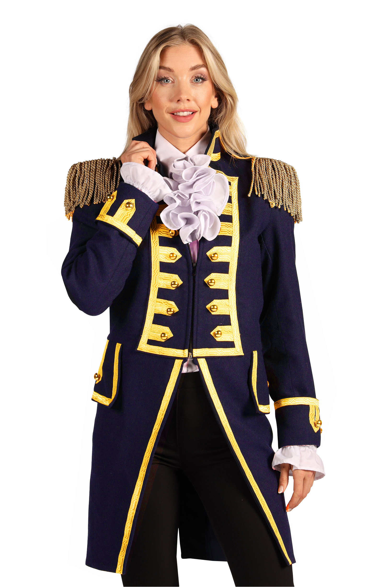 Carnavalsjas Dames "Battle Of Waterloo" Marine Blauw