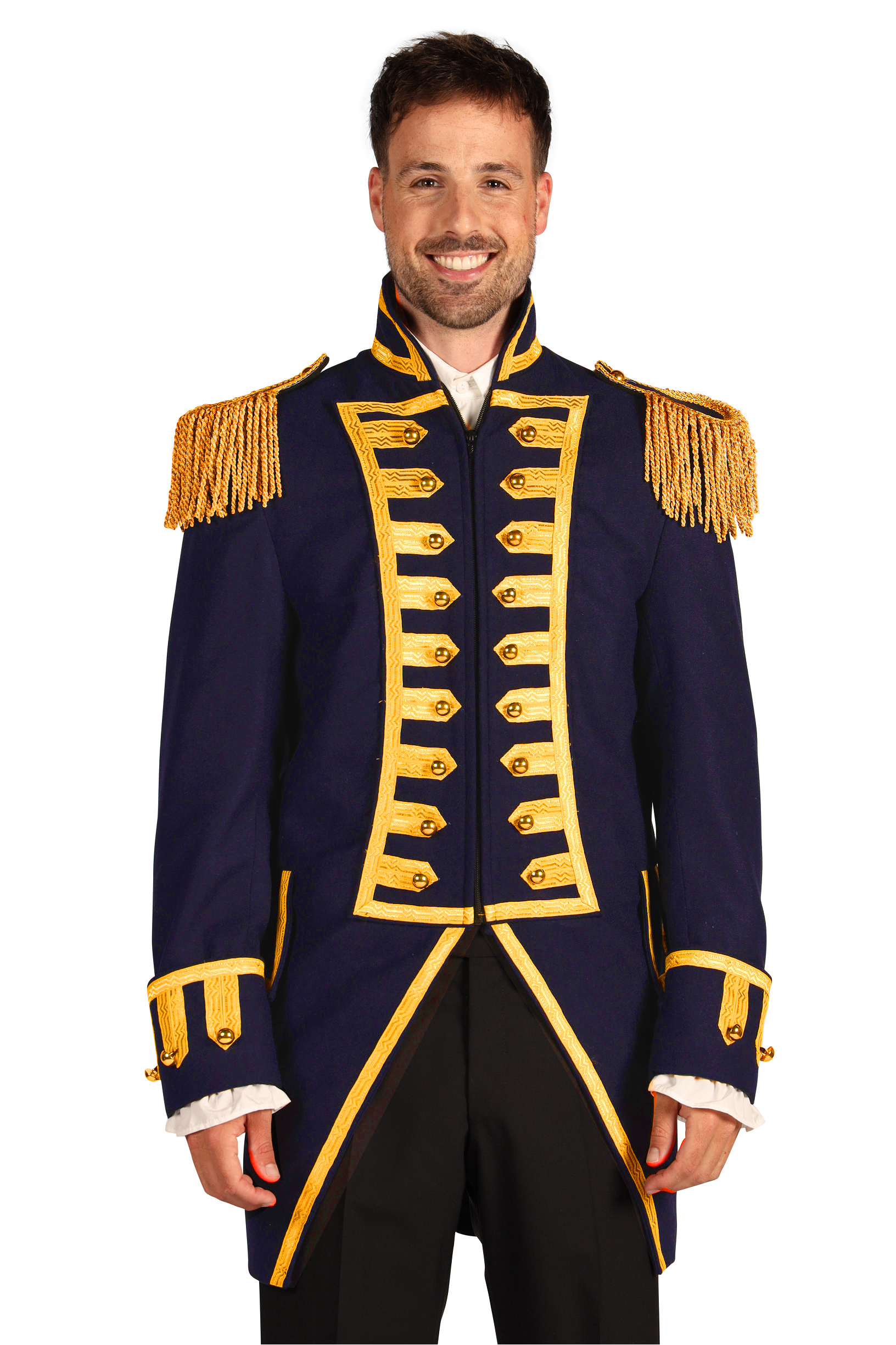 Carnavalsjas Heren "Battle Of Waterloo" Marineblauw