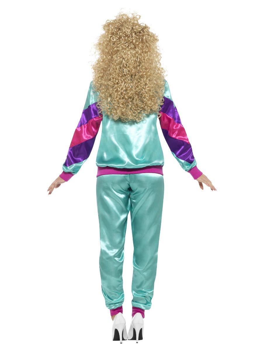 80s Trainingspak Kostuum Dames Blauw - Afbeelding 2