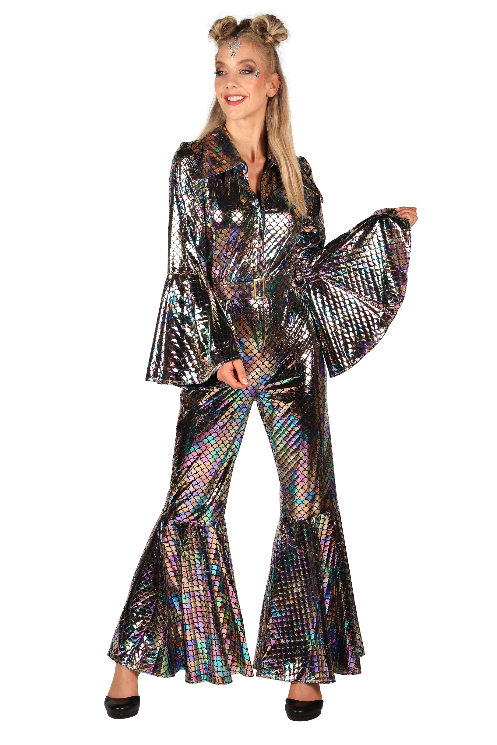 Catsuit "Dazzling Star" Zilver/Multicolor - Afbeelding 2