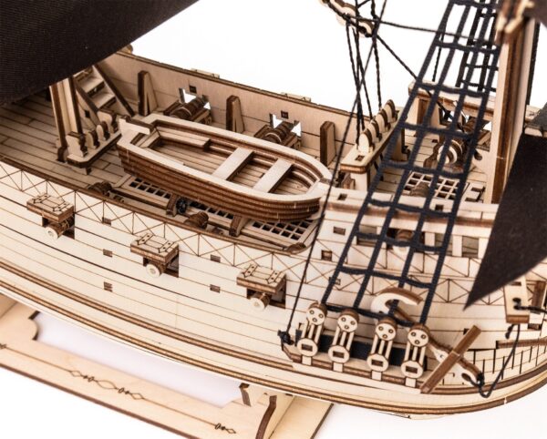 AB DIY Eco Wood Art 3D Mechanische Houten Puzzel, Lord of the Seas, (Boot) 40x16x51,7cm - Afbeelding 2