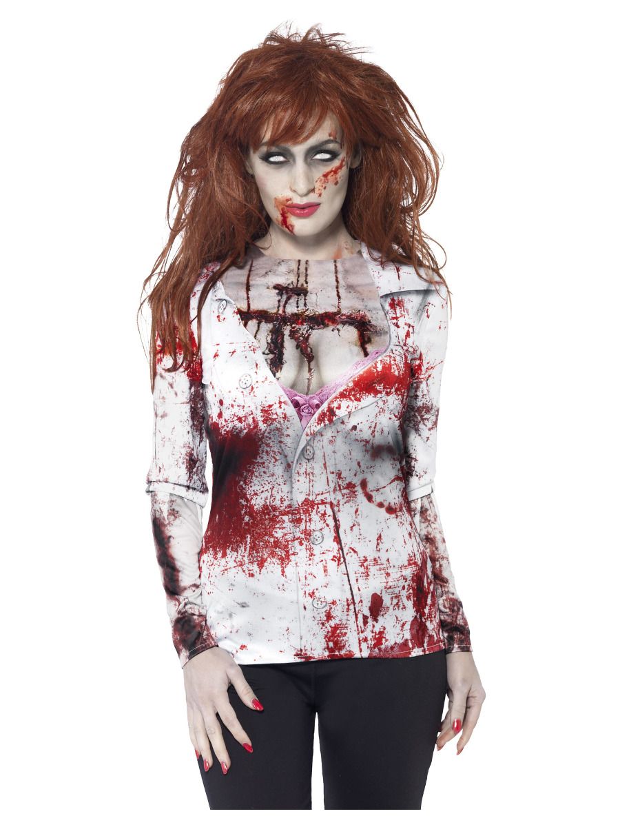 Fotorealistisch Shirt Zombie Dames 
