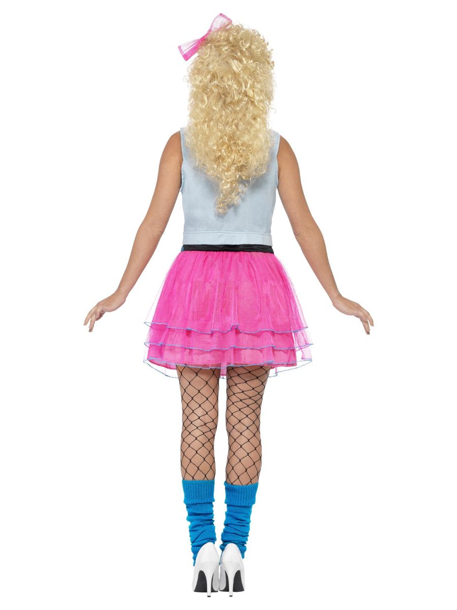 80s Pop Meiden Kostuum Roze - Afbeelding 2