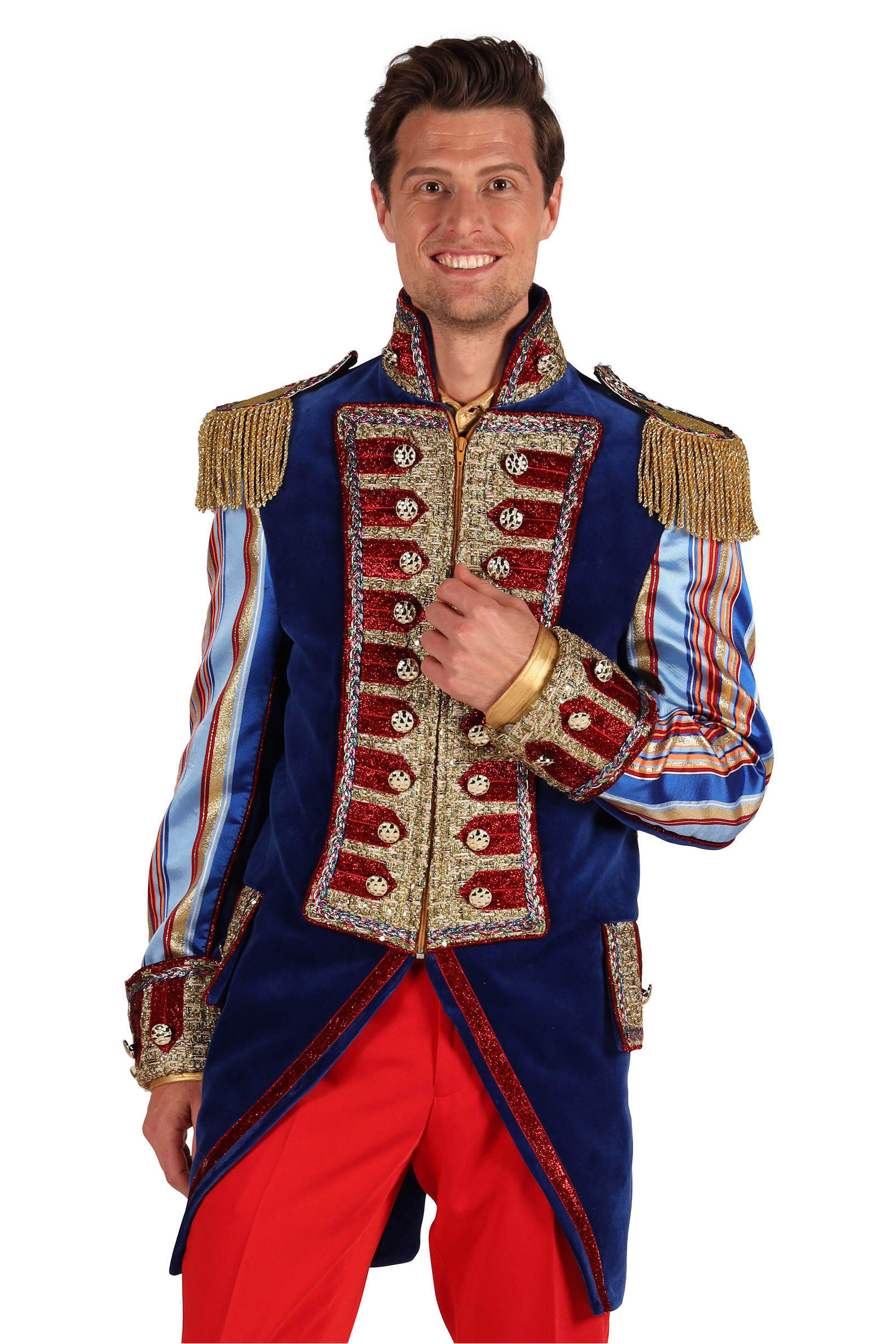 Carnavalsjas Heren "Velvet Sensation" Blauw