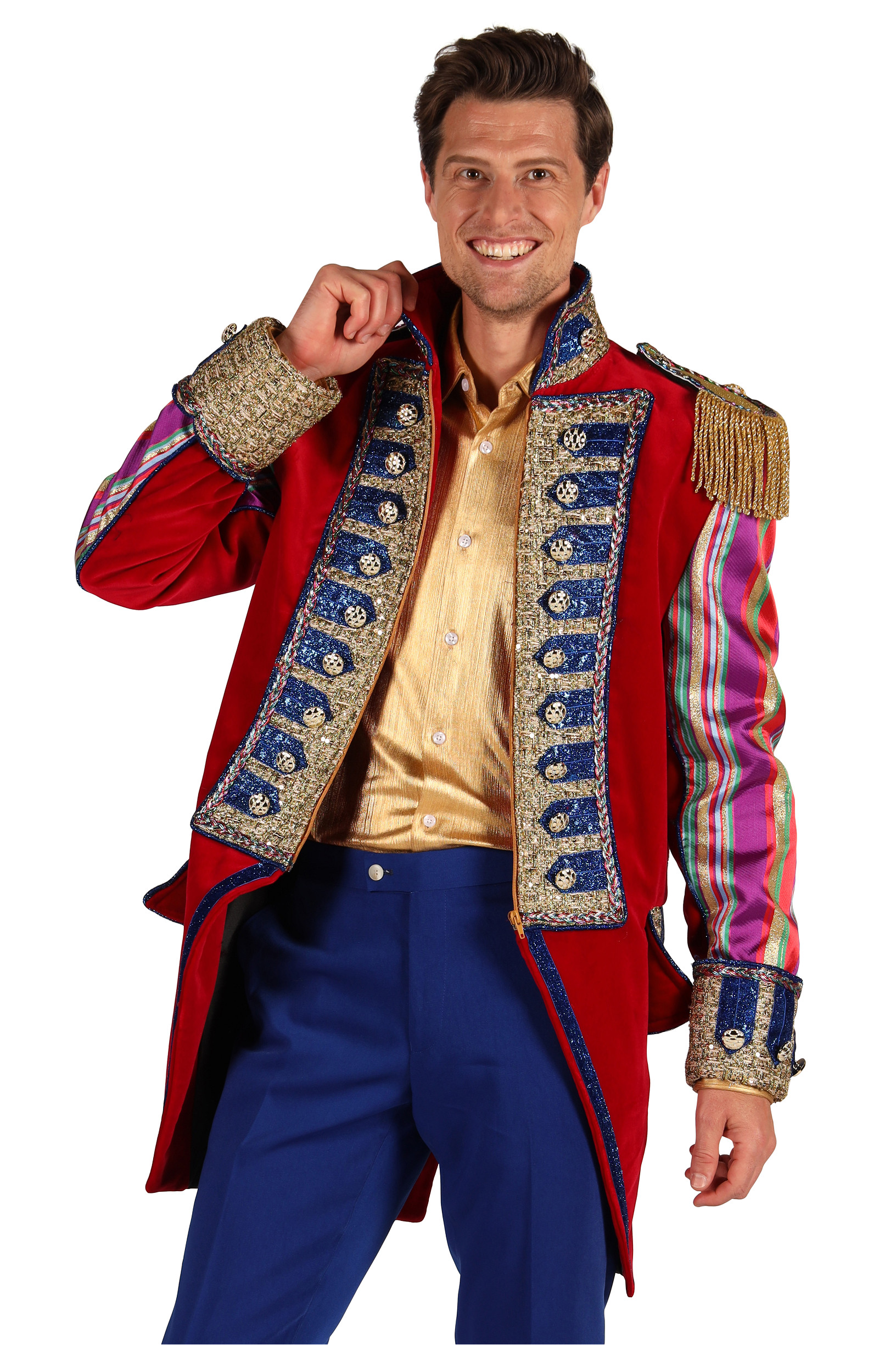 Carnavalsjas Heren "Velvet Sensation" Rood - Afbeelding 2