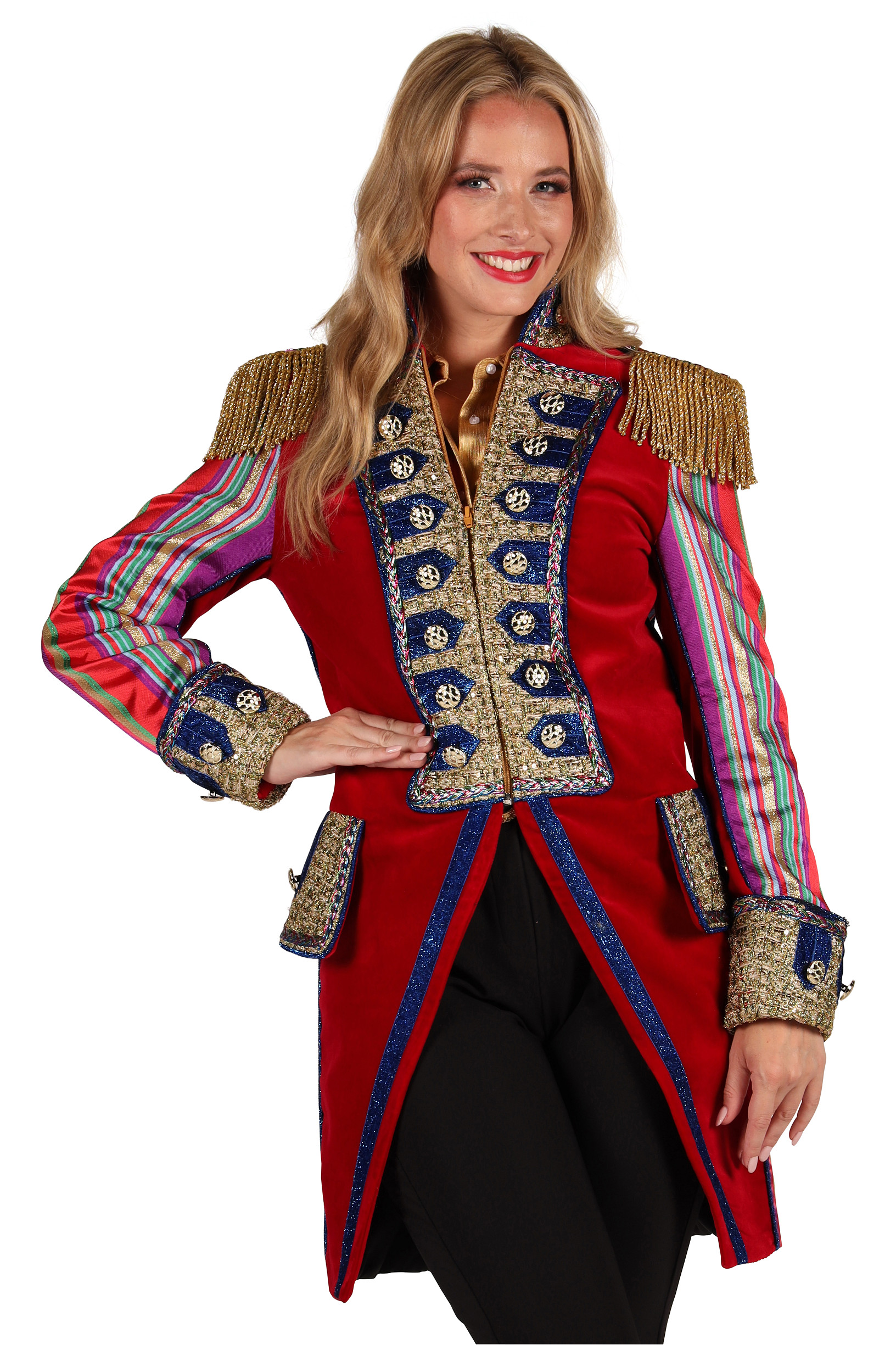Carnavalsjas Dames "Velvet Sensation" Rood