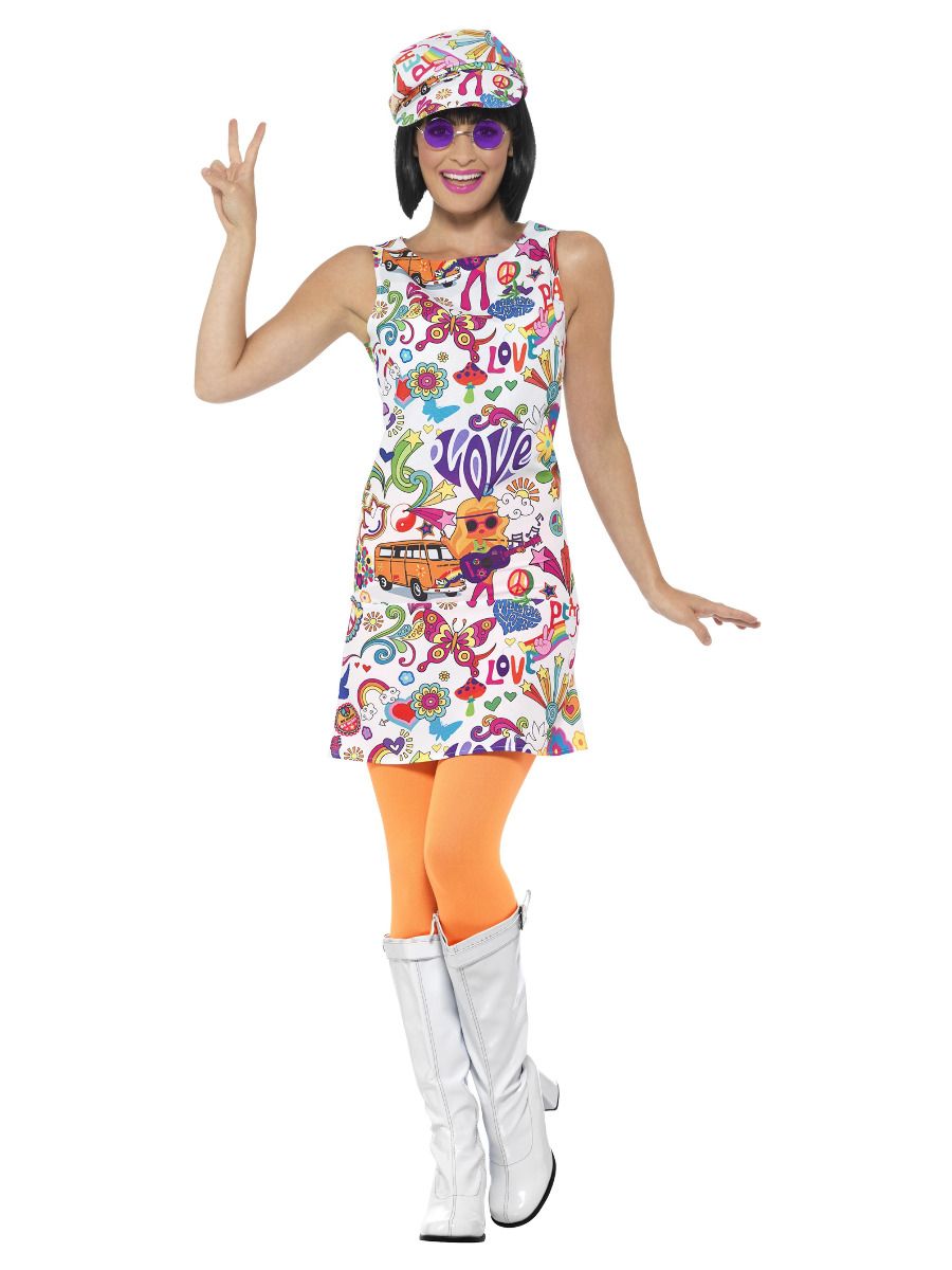 60s Groovy Hippie Meiden Kostuum
