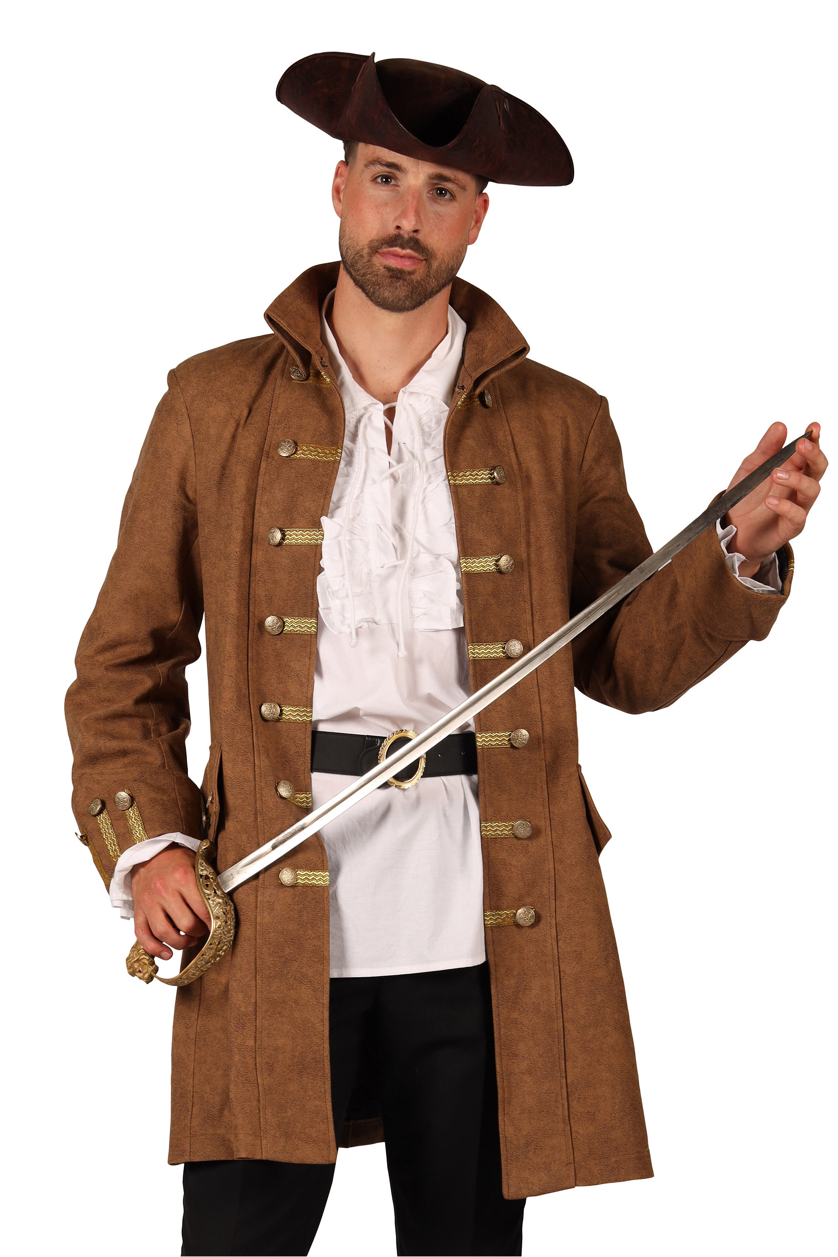 Piratenjas Heren "Long John Silver" Bruin - Afbeelding 2
