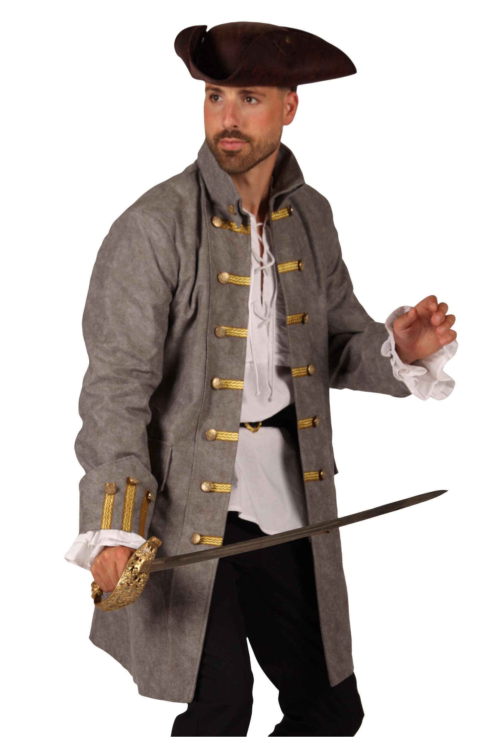 Piratenjas Heren "Long John Silver" Grijs - Afbeelding 2