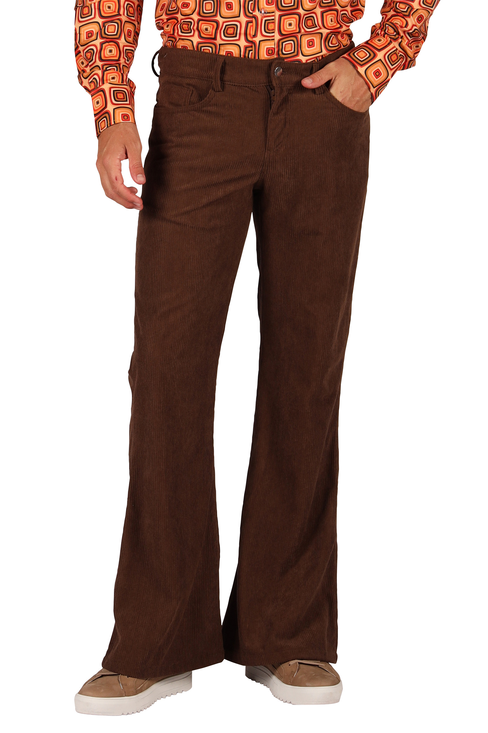 Retro 70's Ribcordbroek Corduroy Bruin - keuze uit diverse maten