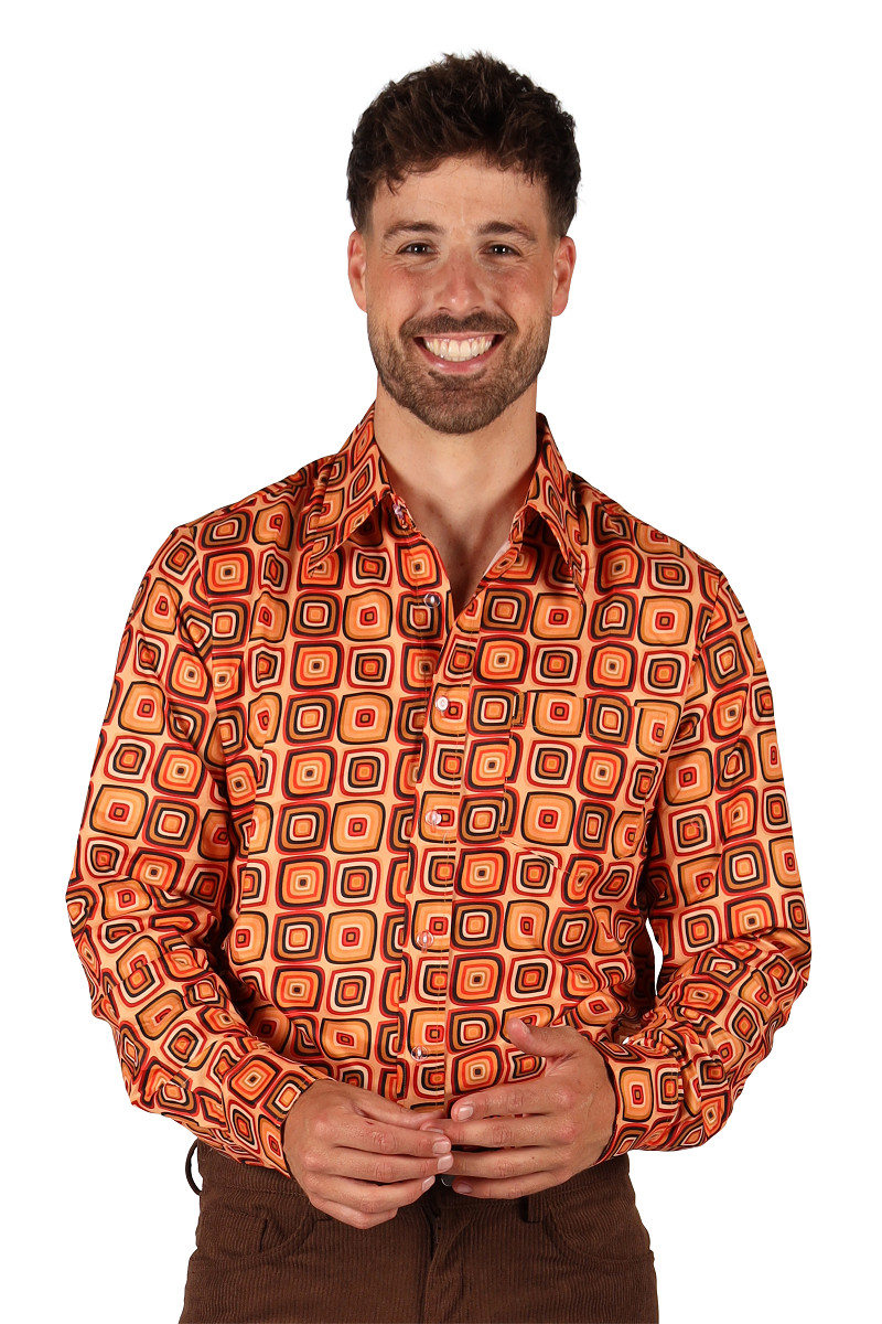 Retro 70's Overhemd Retro - Keuze uit diverse maten