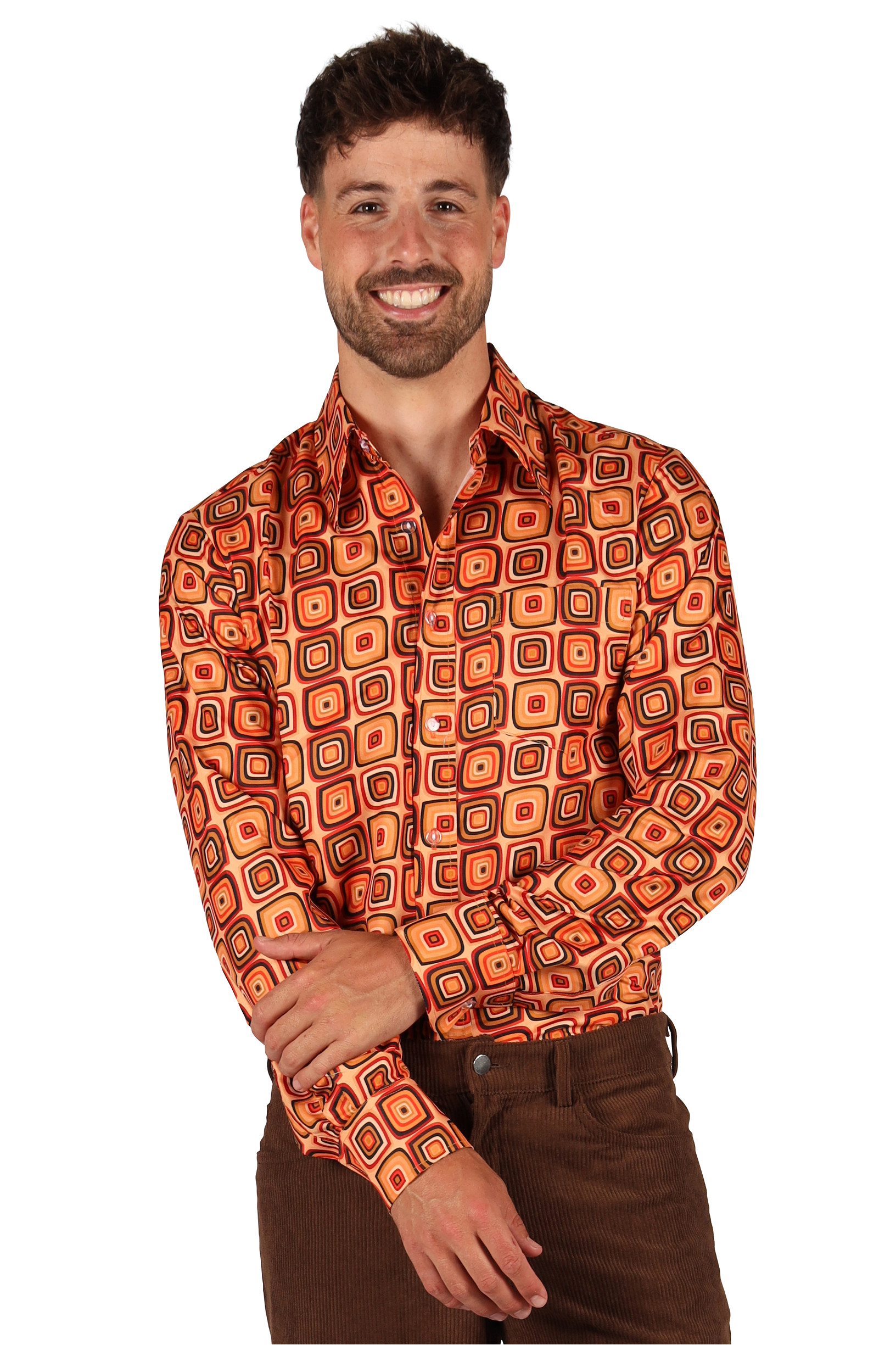 Retro 70's Overhemd Retro - Keuze uit diverse maten - Afbeelding 2