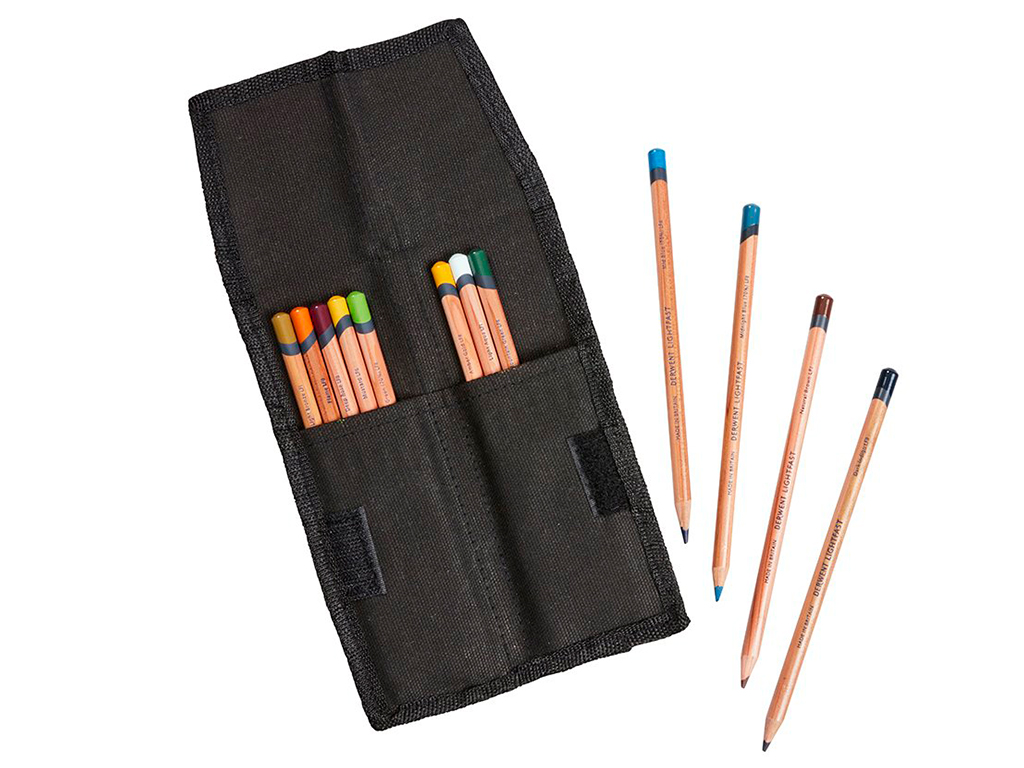 Derwent - Pocket Wrap Black Potloden Etui Voor 12 Potloden