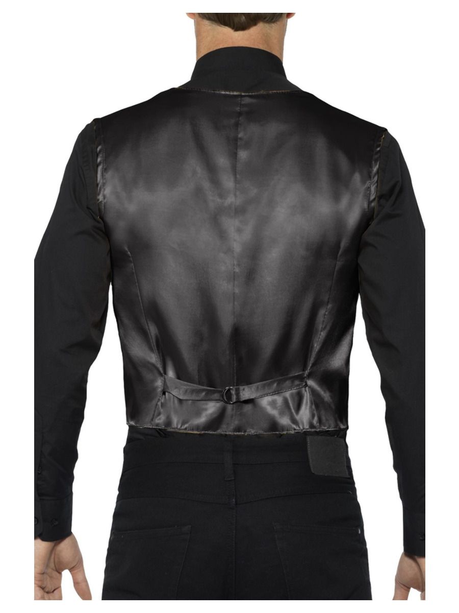 Glitter Gilet Pailetten Zwart Heren - Afbeelding 2