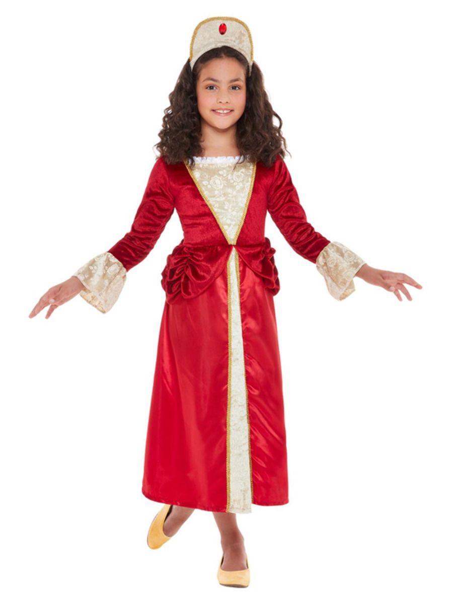 Prinsessenjurk Middeleeuwen Rood/Goud - Afbeelding 2