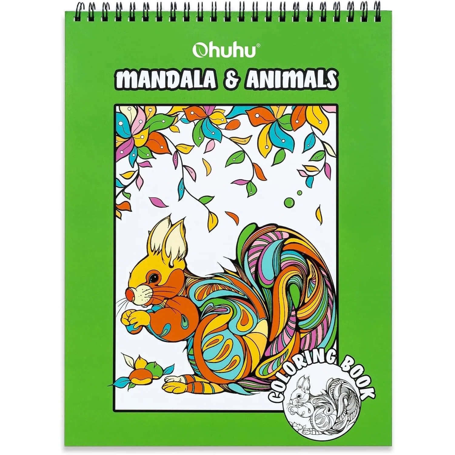 Ohuhu Dubbelzijdig Kleurblok "Bleedproof" - Animals & Mandala 20 vel/40 pagina's 
