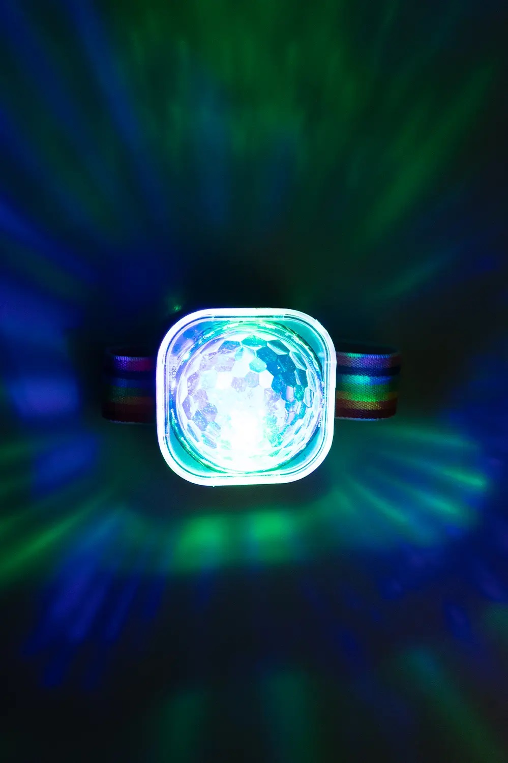 Disco Regenboog Armband Met Licht Oplaadbaar - Afbeelding 4