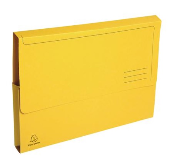 Exacompta A4 Opbergenveloppe Karton Met Overflap Geel 50st.