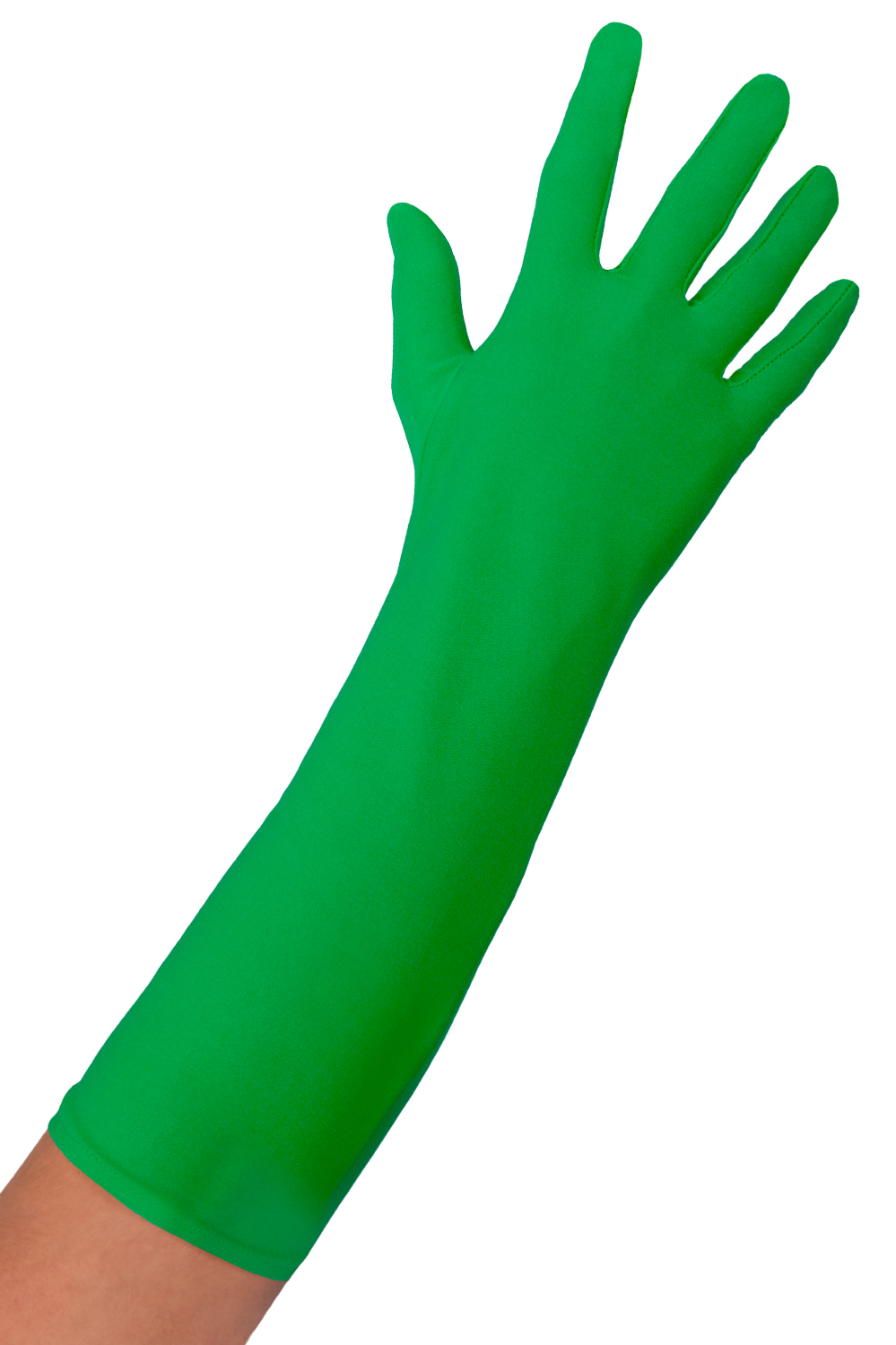 Handschoenen nylon lang groen acc5