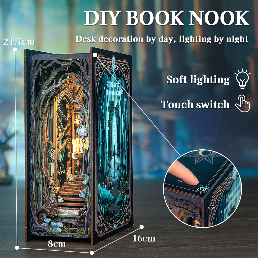 AB DIY Cutebee Booknook, The Gate of Wonderland, 16x8x21,7cm - Afbeelding 1