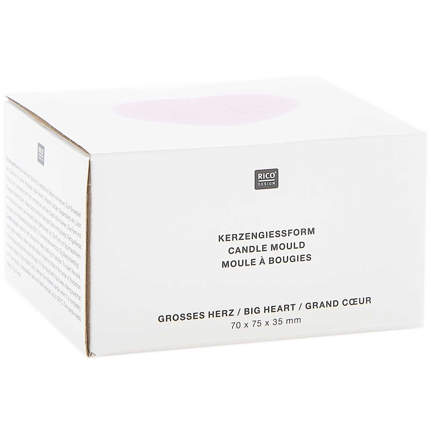 Rico Kaarsenmal Groot Hart – 86x78x43 mm - Afbeelding 2