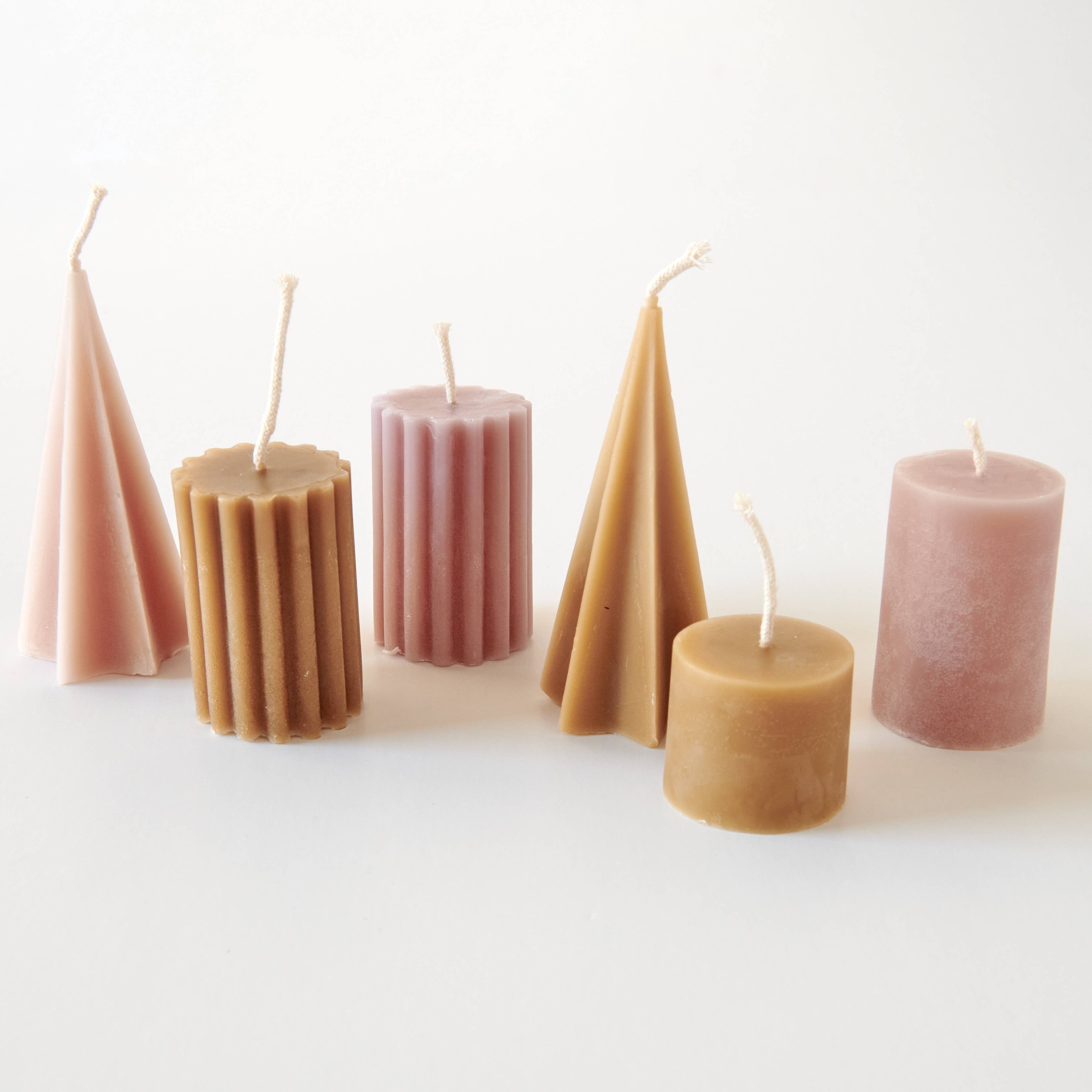 Rico Kaarsenmal Ribbel Cylinder – 60x60x88 mm - Afbeelding 5