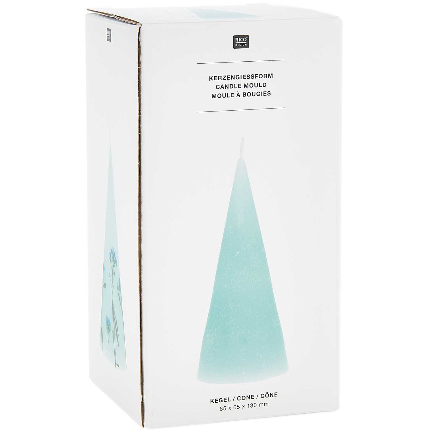 Rico Kaarsenmal Kegel – 65x65x130 mm - Afbeelding 2