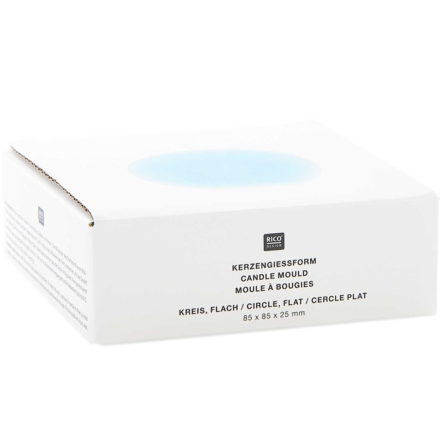 Rico Kaarsenmal Plat Rond – 100x103x30 mm - Afbeelding 2