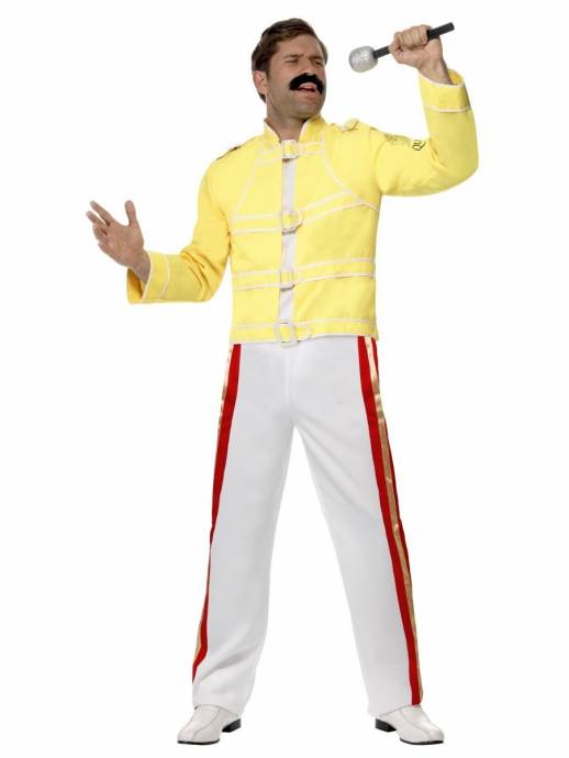 Queen Freddie Mercury Kostuum Geel Jasje Met Broek mt. M