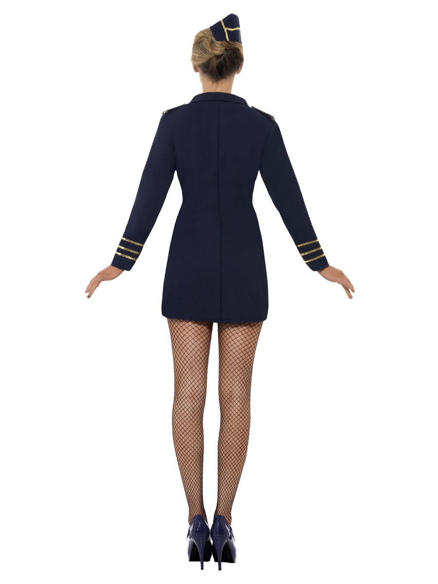 Stewardess Kostuum Marine Blauw - Afbeelding 2