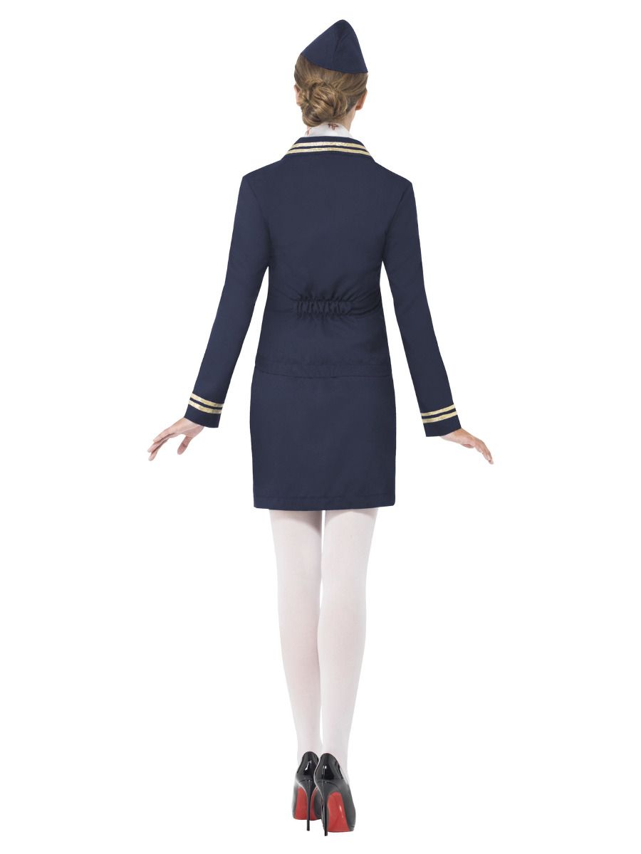 Stewardess Kostuum Blauw Maat L - Afbeelding 2