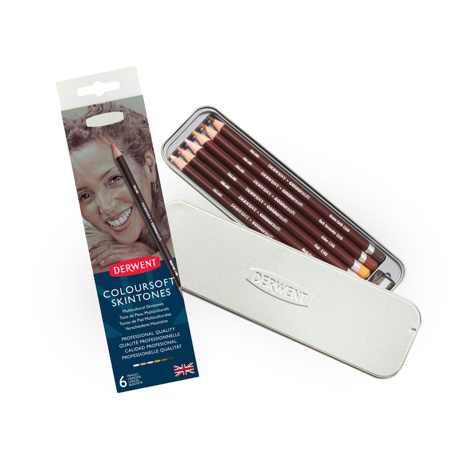 Derwent Coloursoft Skintones set 6st.