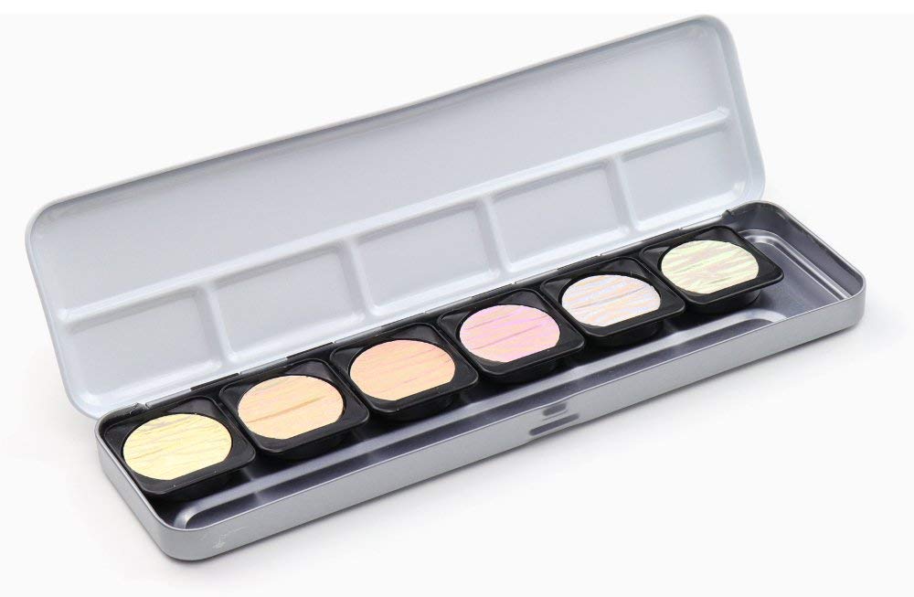 Finetec Aquarelverf 6st Iriserende Kleuren  - Afbeelding 2