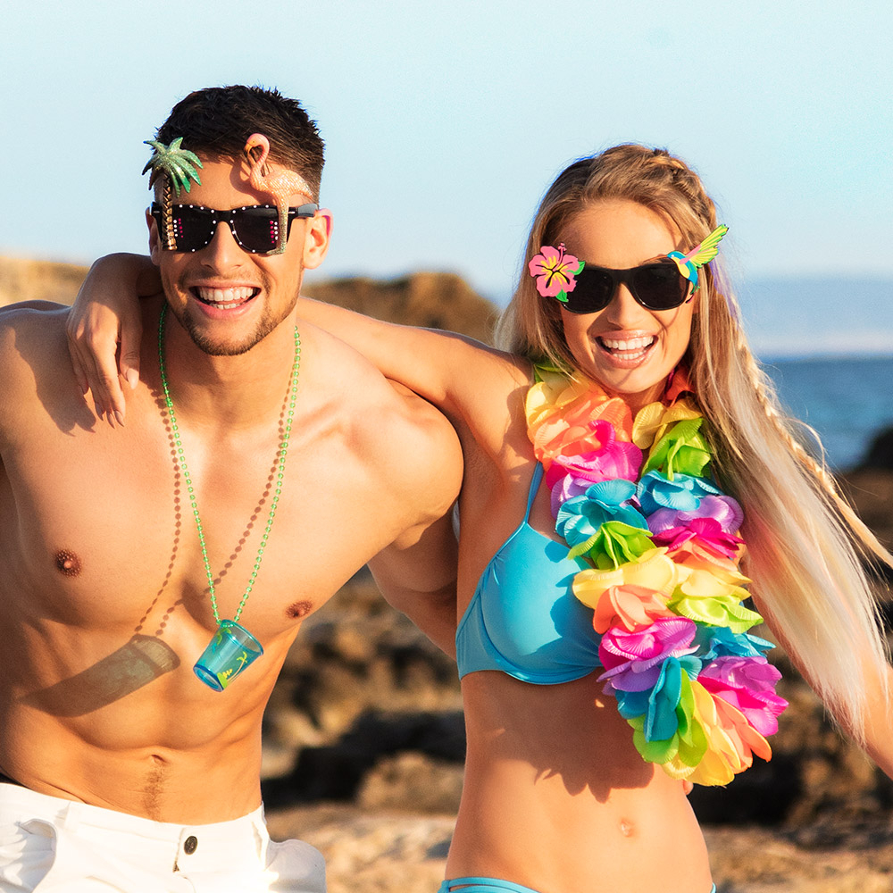 Hawaïkrans Rainbow de luxe XL - Afbeelding 2
