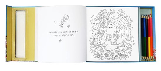 Feel Happy Coloring Kleurboek & Potlodenset - Afbeelding 2