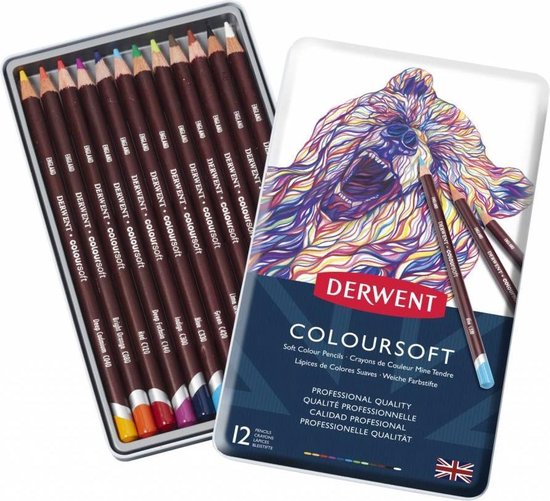 Derwent Coloursoft Blik 12 potloden
