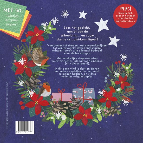 Kerst Origami - Clover Robin - Afbeelding 1