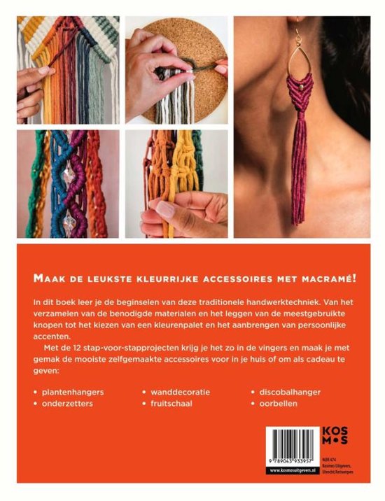 Kleurrijke Macramé Van Oorbel Tot Plantenhanger - Casey Alberti - Afbeelding 1