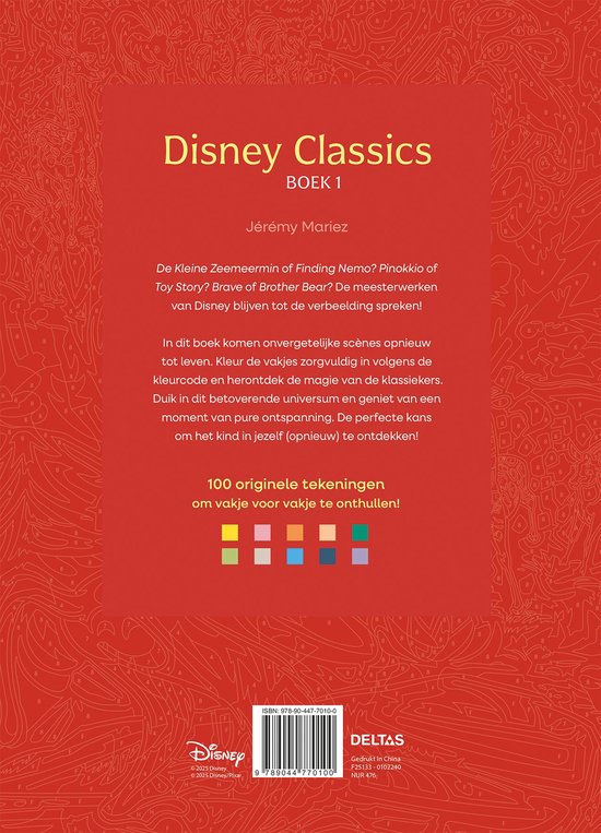 Disney Classics Boek 1 Kleuren Op Nummer  - Afbeelding 1