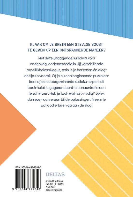 Sudoku's Voor Onderweg - Brain Boosters - Afbeelding 2