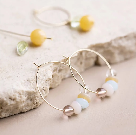 Mini Hobbyset Sieraden, Oorringen met kralen, 1 doos - Afbeelding 3