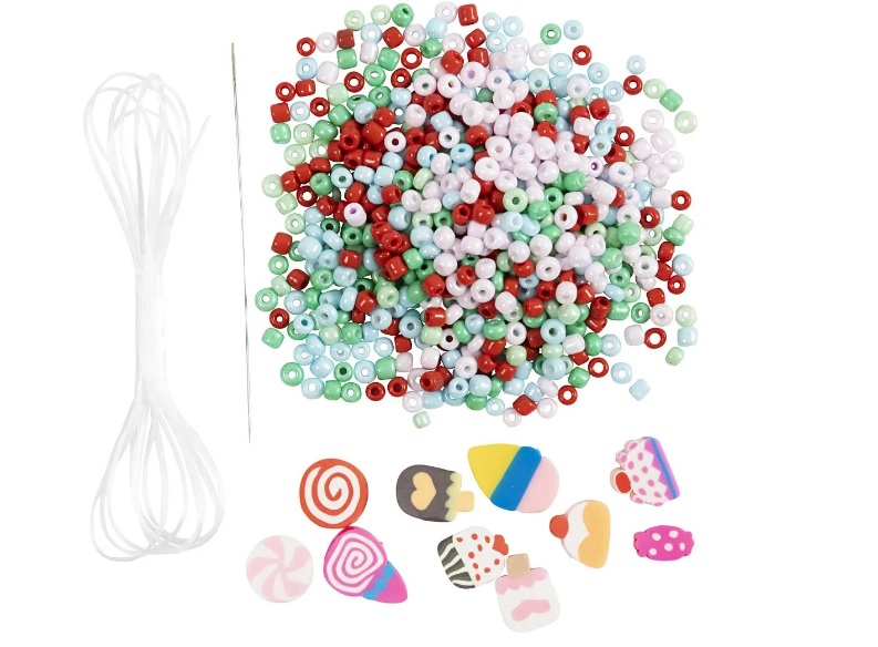 Mini Hobbyset Sieraden, Elastische armband en ring, 1 doos - Afbeelding 2