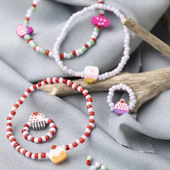Mini Hobbyset Sieraden, Elastische armband en ring, 1 doos - Afbeelding 3