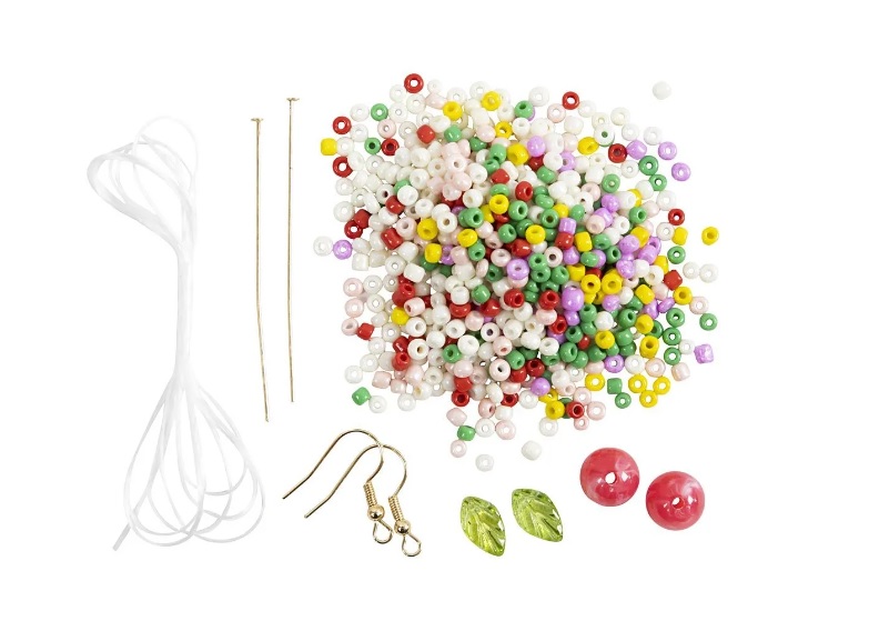 Mini Hobbyset Sieraden, Elastische armband en oorbel, 1 doos - Afbeelding 2