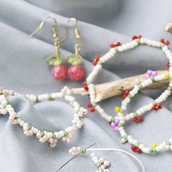 Mini Hobbyset Sieraden, Elastische armband en oorbel, 1 doos - Afbeelding 3