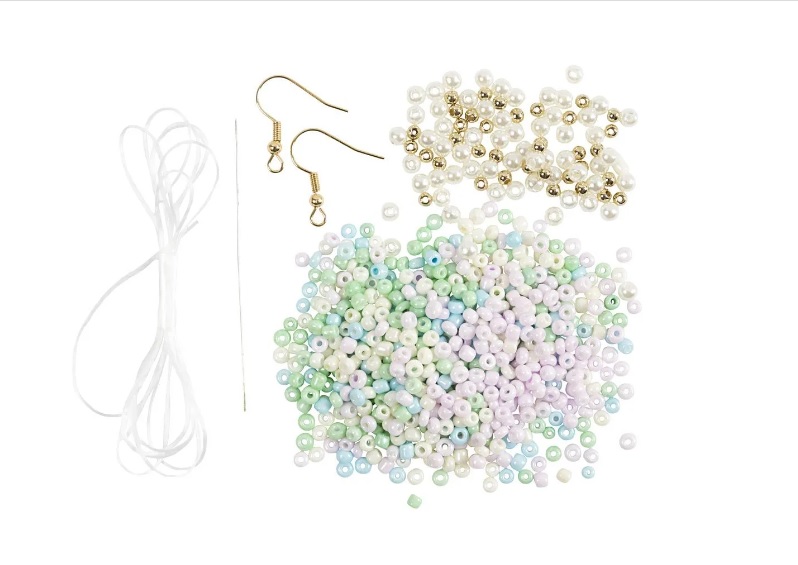Mini Hobbyset Sieraden, Elastische armband, oorbel, 1 doos - Afbeelding 2
