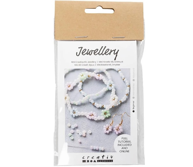 Mini Hobbyset Sieraden, Elastische armband, oorbel, 1 doos