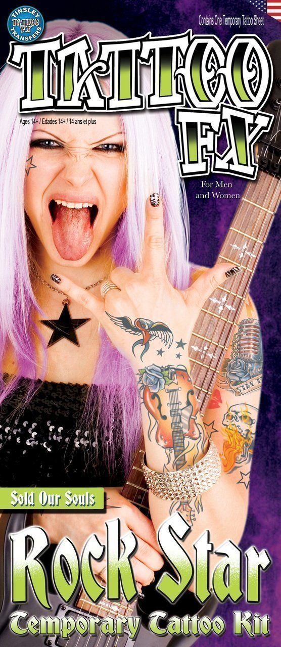 Plak Tattoo Set Rock Star  - Afbeelding 1